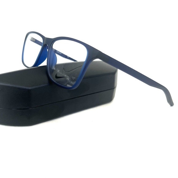New NIKE Frames Matte Midnight Navy Men Glasses 7125 410 54 15 145 Acetate - Picture 1 of 9